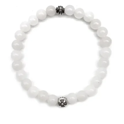 Chrome Hearts 6mm White Bead Bracelet