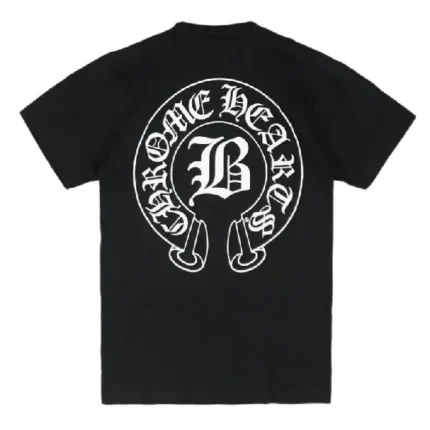 Chrome Hearts Bella Hadid Horseshoe Logo Short Sleeve T-Shirt