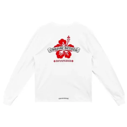 Chrome Hearts Honolulu Exclusive Hibiscus Flower Long Sleeve Shirt