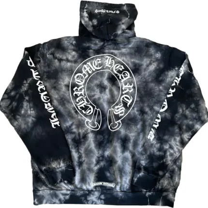 Chrome Hearts Horseshoe Hoodie Black Tie Dye