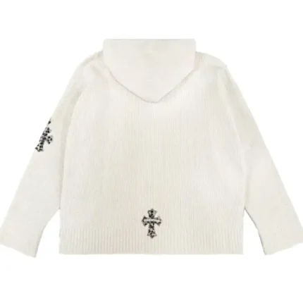 Chrome Hearts Leopard Cross Patch Cashmere Pullover Hoodie
