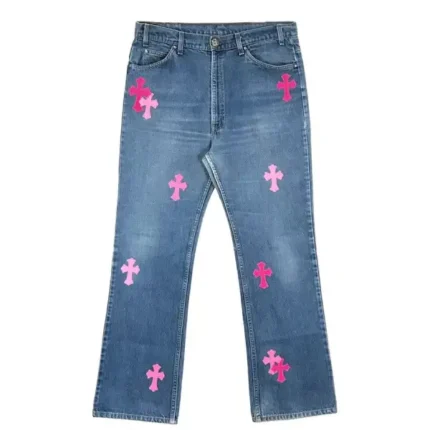 Chrome Hearts Levi's Pink Cross Patch Jeans