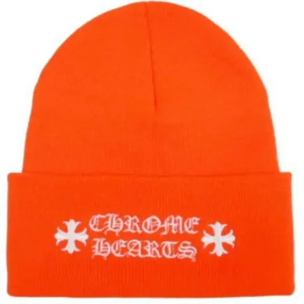 Chrome Hearts Logo Beanie Safety Orange