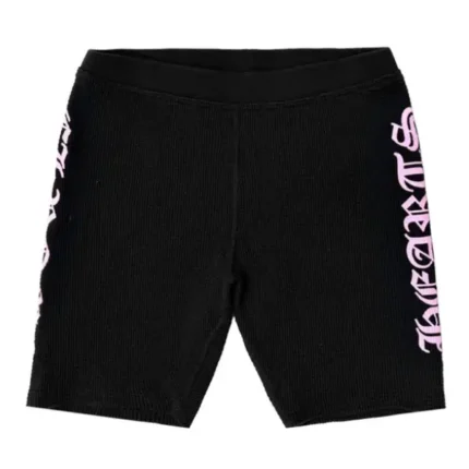 Chrome Hearts Pink Script Logo Waffle Thermal Bike Shorts