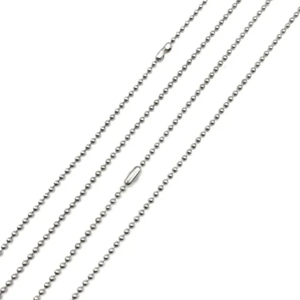 Chrome Hearts Silver Ball Chain Necklace
