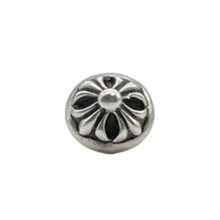 Chrome Hearts Silver Cross Ball Earring Stud