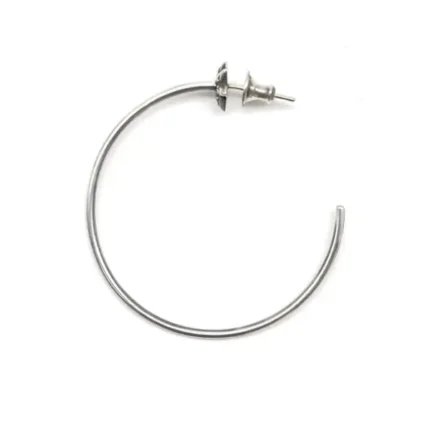 Chrome Hearts Silver Fleur Earring Drop