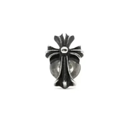 Chrome Hearts Silver Cross Earring Stud