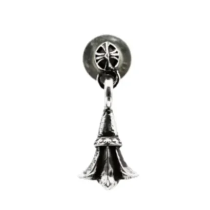 Chrome Hearts Silver Fleur Earring Drop