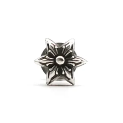 Chrome Hearts Silver Hexagram Earring Stud