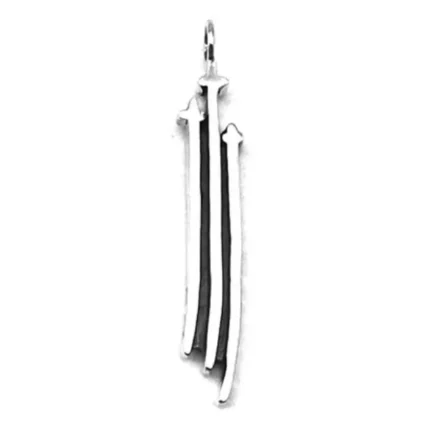 Chrome Hearts Silver RS Triple Cross Necklace Pendant