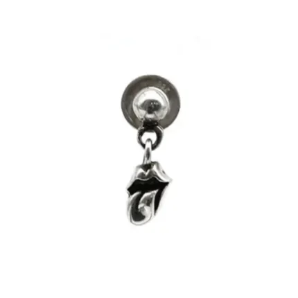 Chrome Hearts Silver Rolling Stone Earring Drop