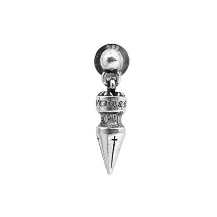Chrome Hearts Silver Spike Drop Earring