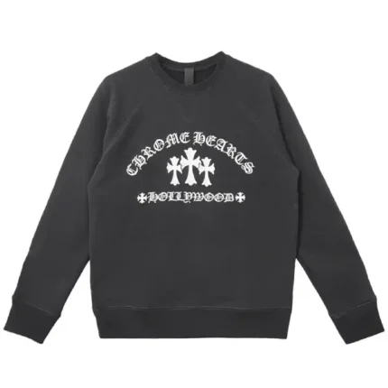 Chrome Hearts Triple Cross CH Embroidered Sweatshirt