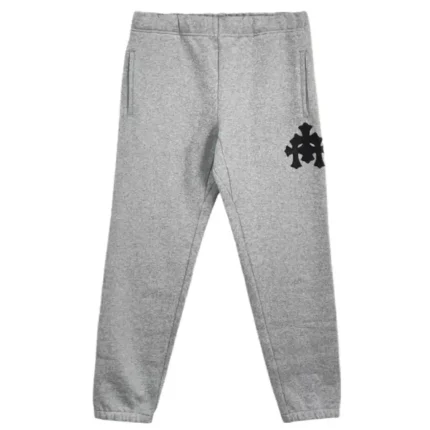 Chrome Hearts Triple Leather Cross Grey Sweatpants