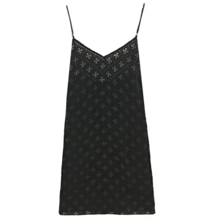 Chrome Hearts Velvet Burnout Monogram Cross Camisole Long Skirt