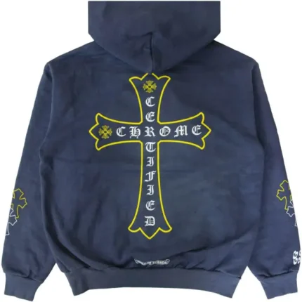 Chrome Hearts x Drake Certified Chrome Hand Dyed Hoodie Washed Blue (Miami Exclusive)